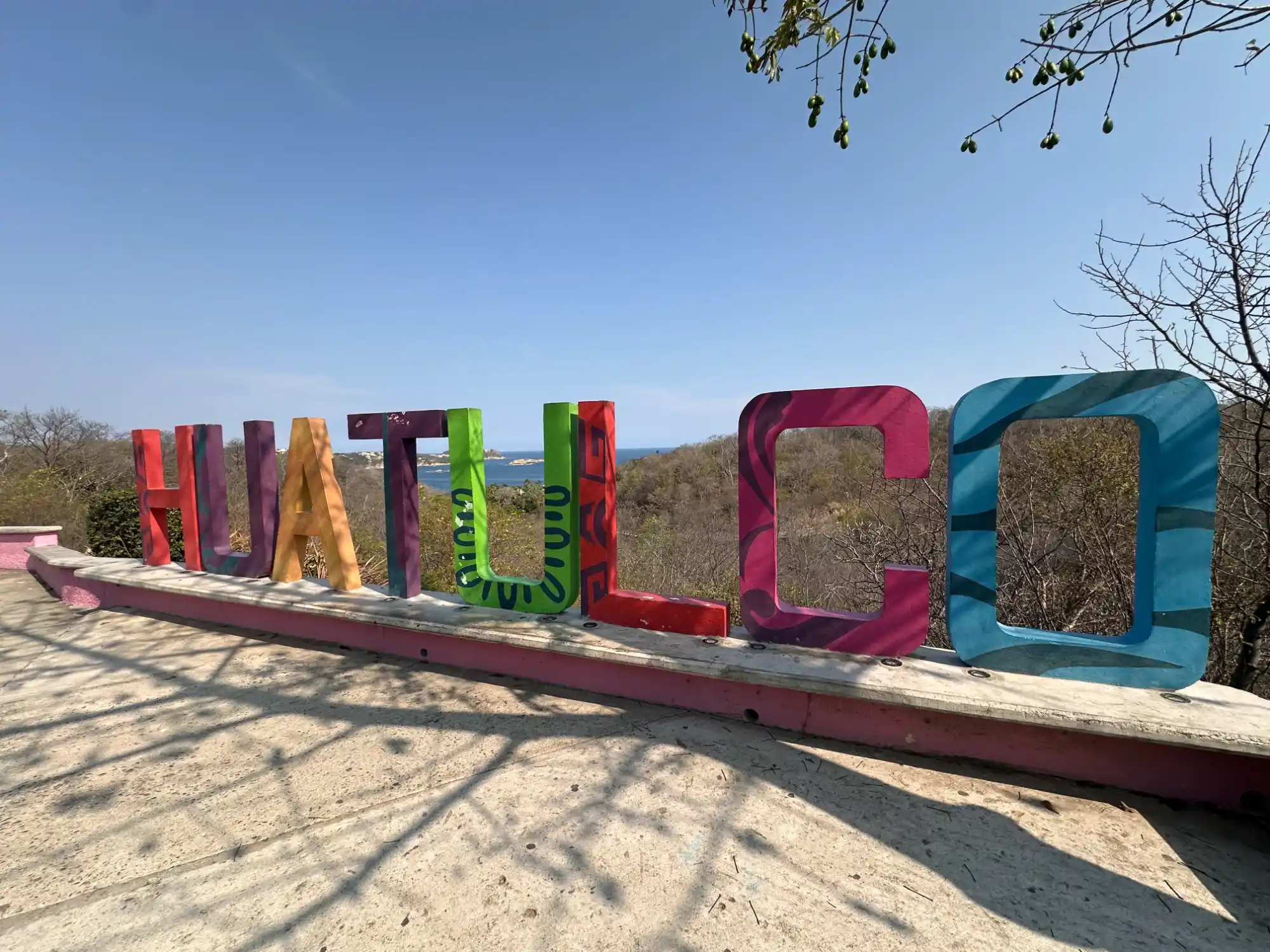 Huatulco colorful sign of letters - picture point