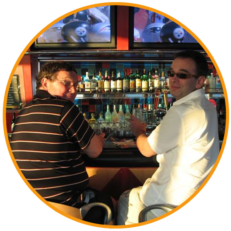 meeting up at the bar