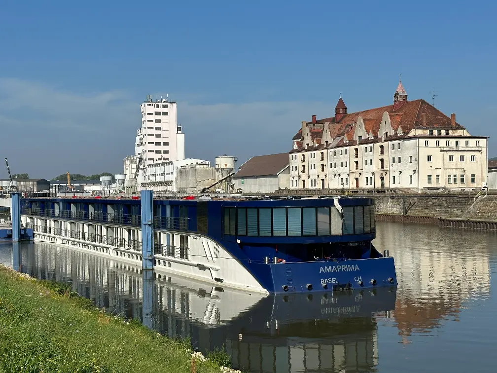 Cruise ship from the river