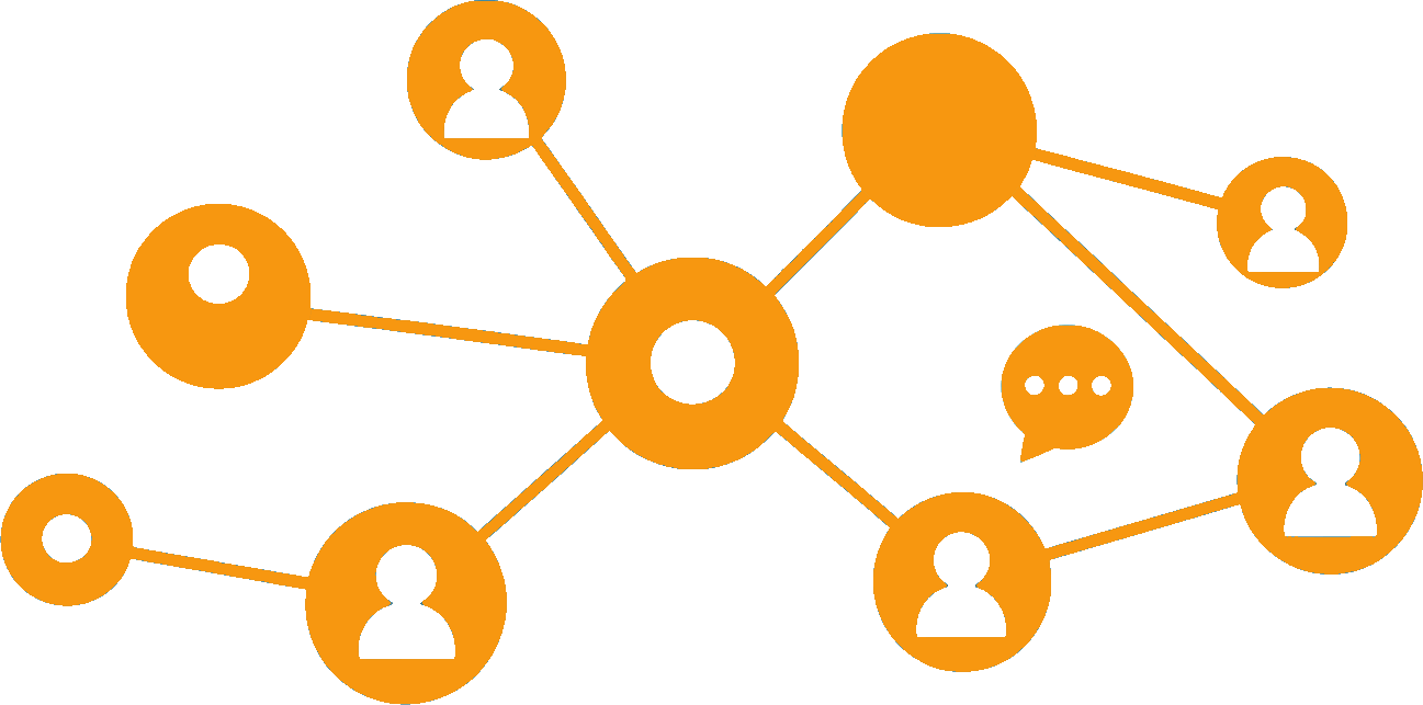 icon of a social media to contact header