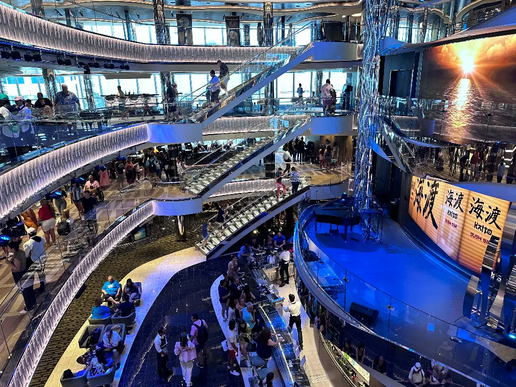 View from inside the MSC Seascape